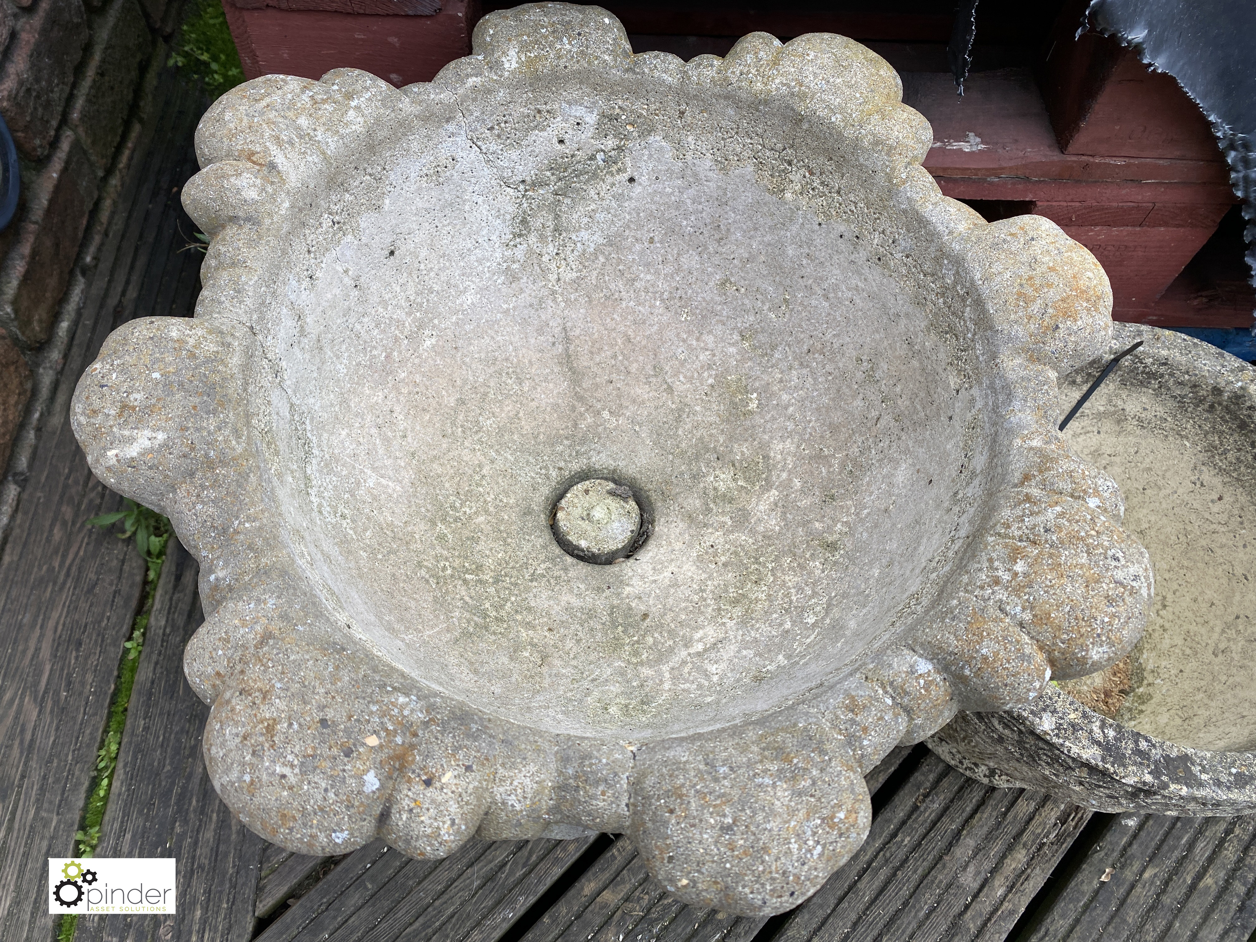 A reconstituted Acanthus leaf Garden Urn, 19in high x 19in x 18in diameter - Image 2 of 4