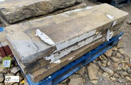 3 reclaimed Victorian Yorkshire Stone Steps, 3in high x 12in wide x 44in long (Located at Deep Lane,