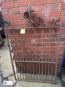 An early Victorian wrought iron Pedestrian Gate, with scroll and spear head decoration, 58in high