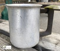 A vintage aluminium School Milk Jug