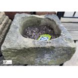 A Yorkshire Stone Trough, 5in high x 11in x 14in