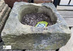 A Yorkshire Stone Trough, 5in high x 11in x 14in