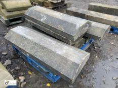 A pallet reclaimed Yorkshire Stone half octagonal Wall Tops, approx. 28 linear feet (Located at Deep