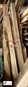 Quantity Seasoned Oak and Pine Beams, Oak Boards, up to 140in