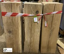 3 lengths Seasoned Oak, 11½in x 11½in, all 37in long