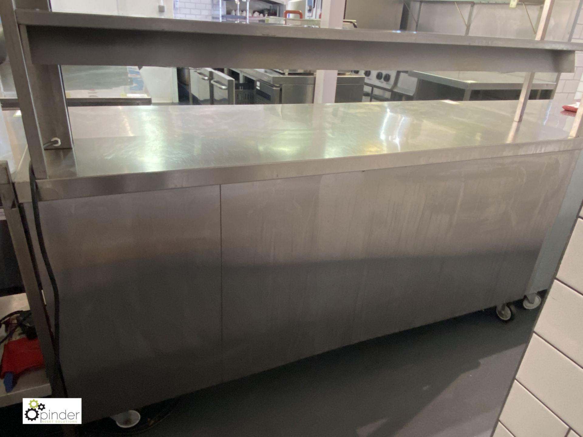 Moffat mobile stainless steel Heated Servery Cabinet, 240volts, 1870mm x 750mm x 900mm, with twin - Image 5 of 6