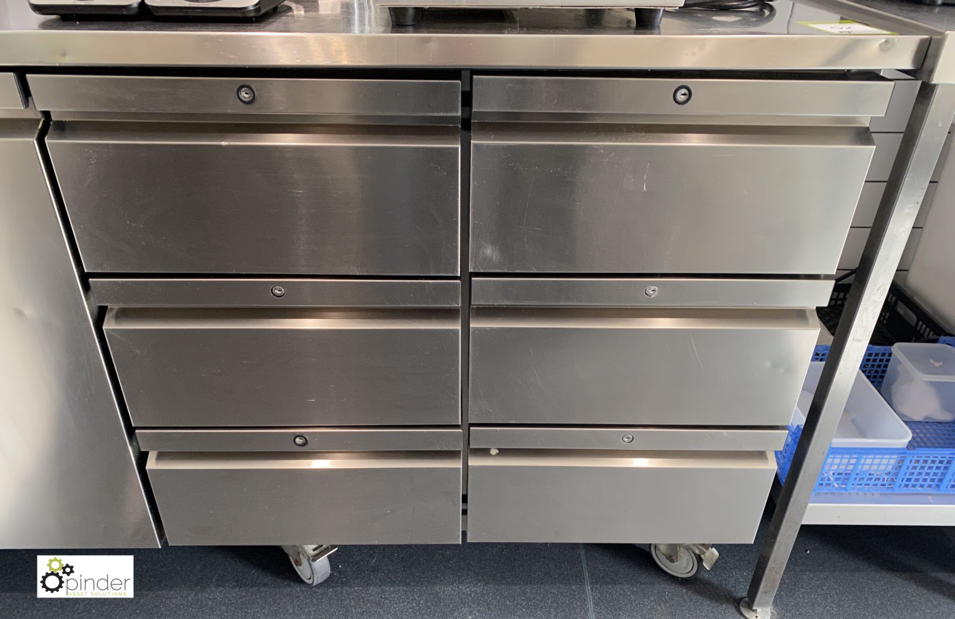 Foster mobile stainless steel multi drawer Fridge Counter, 240volts, 1860mm x 710mm x 900mm, - Image 3 of 7