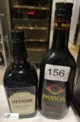 Bottle Heering Cherry Liqueur, 70cl and Bottle Passoa Passionfruit Drink, 17%, 70cl