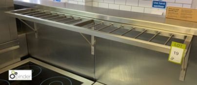 Stainless steel Pan Shelf, 1500mm x 300mm