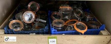 Quantity Glass Preservative Jars and Lids