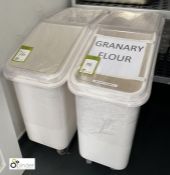 2 Cambro mobile Flour/Ingredients Bins