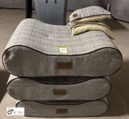 3 Ivy & Duke medium Dog Beds, with blanket and cushion, used