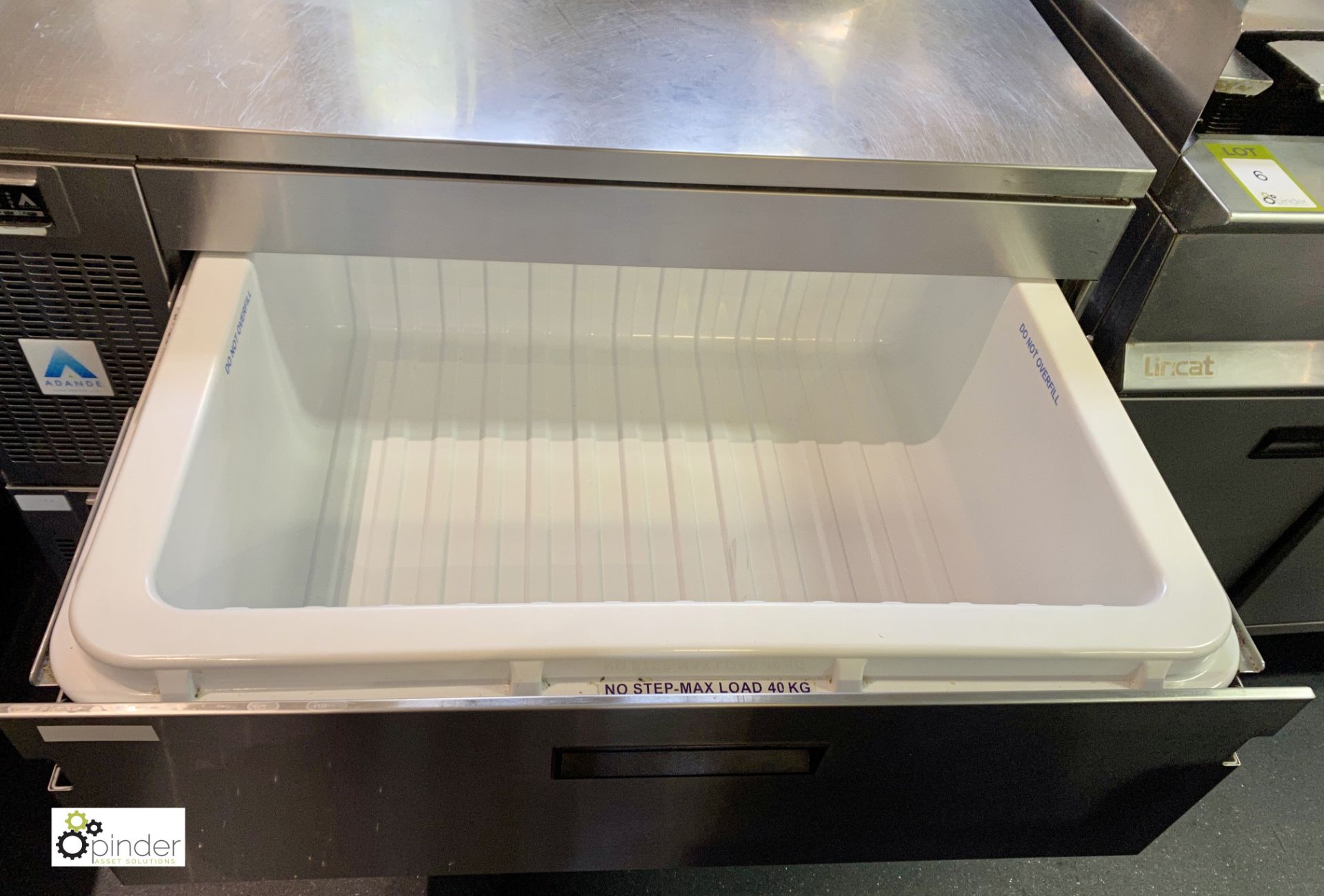 Adande mobile stainless steel 2-drawer Freezer, 1100mm x 710mm x 900mm, 240volts - Image 3 of 6