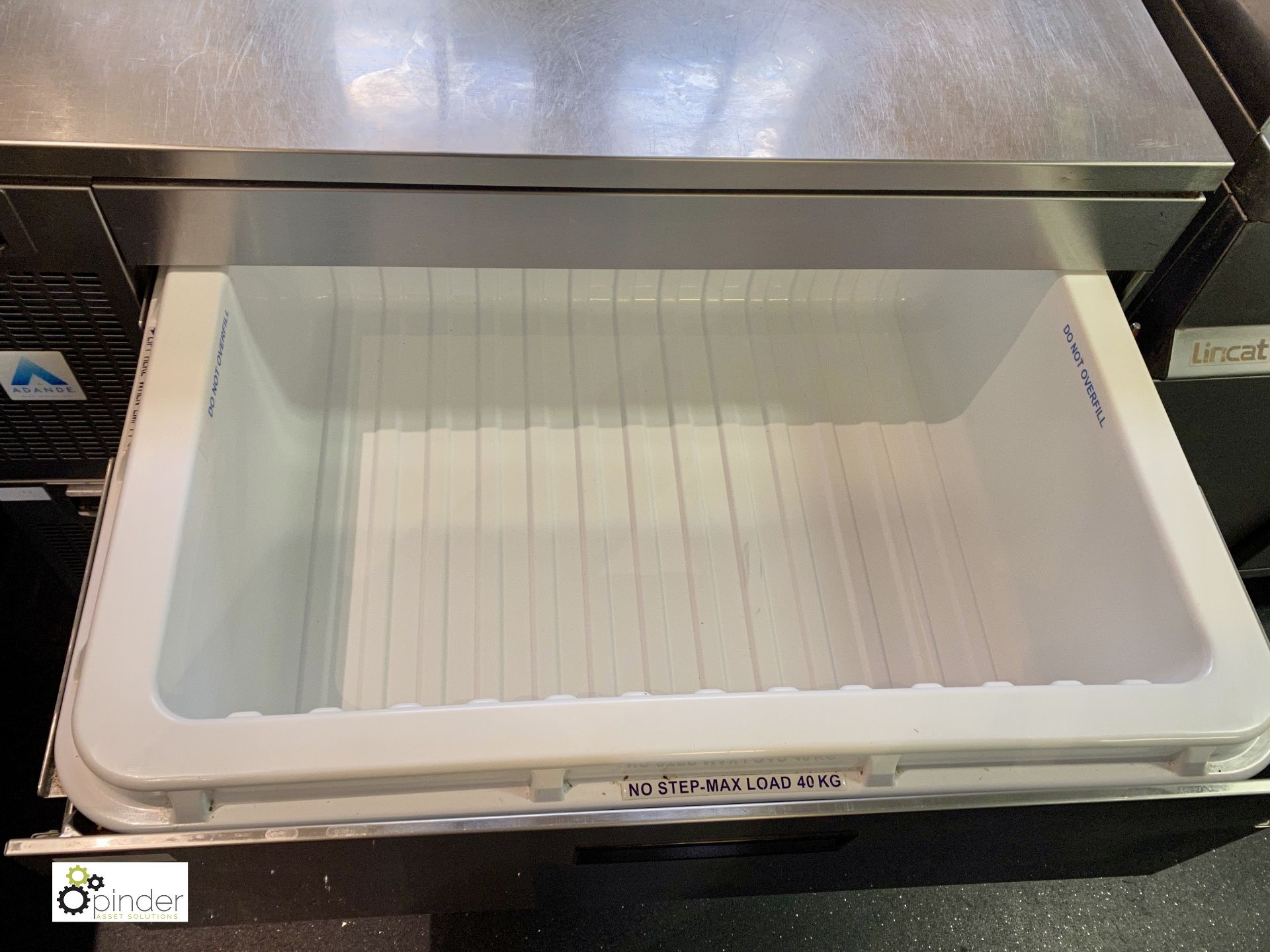 Adande mobile stainless steel 2-drawer Freezer, 1100mm x 710mm x 900mm, 240volts - Image 4 of 6