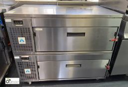 Adande mobile stainless steel 2-drawer Freezer, 1100mm x 710mm x 900mm, 240volts