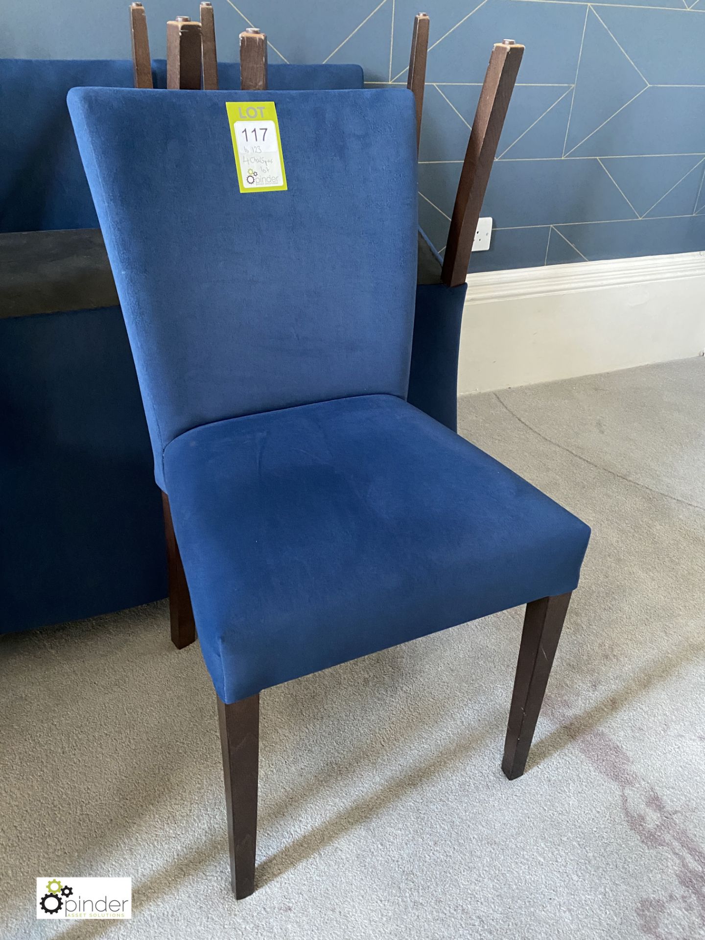 4 upholstered Dining Chairs - Image 2 of 4
