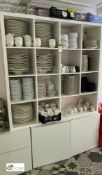 Large quantity Crockery including cups, saucers, pasta bowls, side plates, espresso cups,