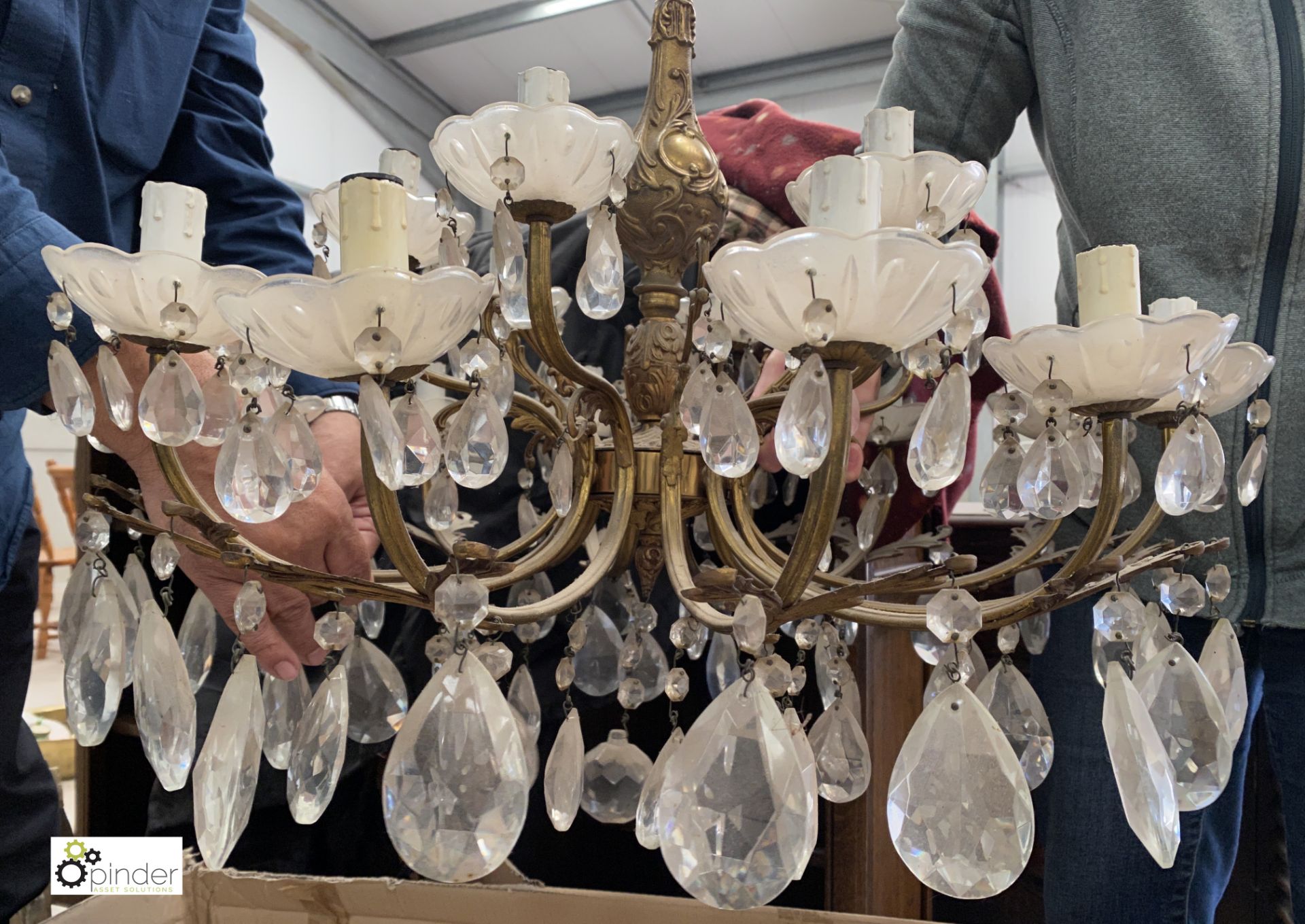 Gilt and glass Chandelier - Image 2 of 8