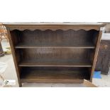 Oak 3-shelf Bookcase, 1300mm x 300mm x 1060mm