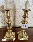 Pair brass Candlesticks, 230mm tall