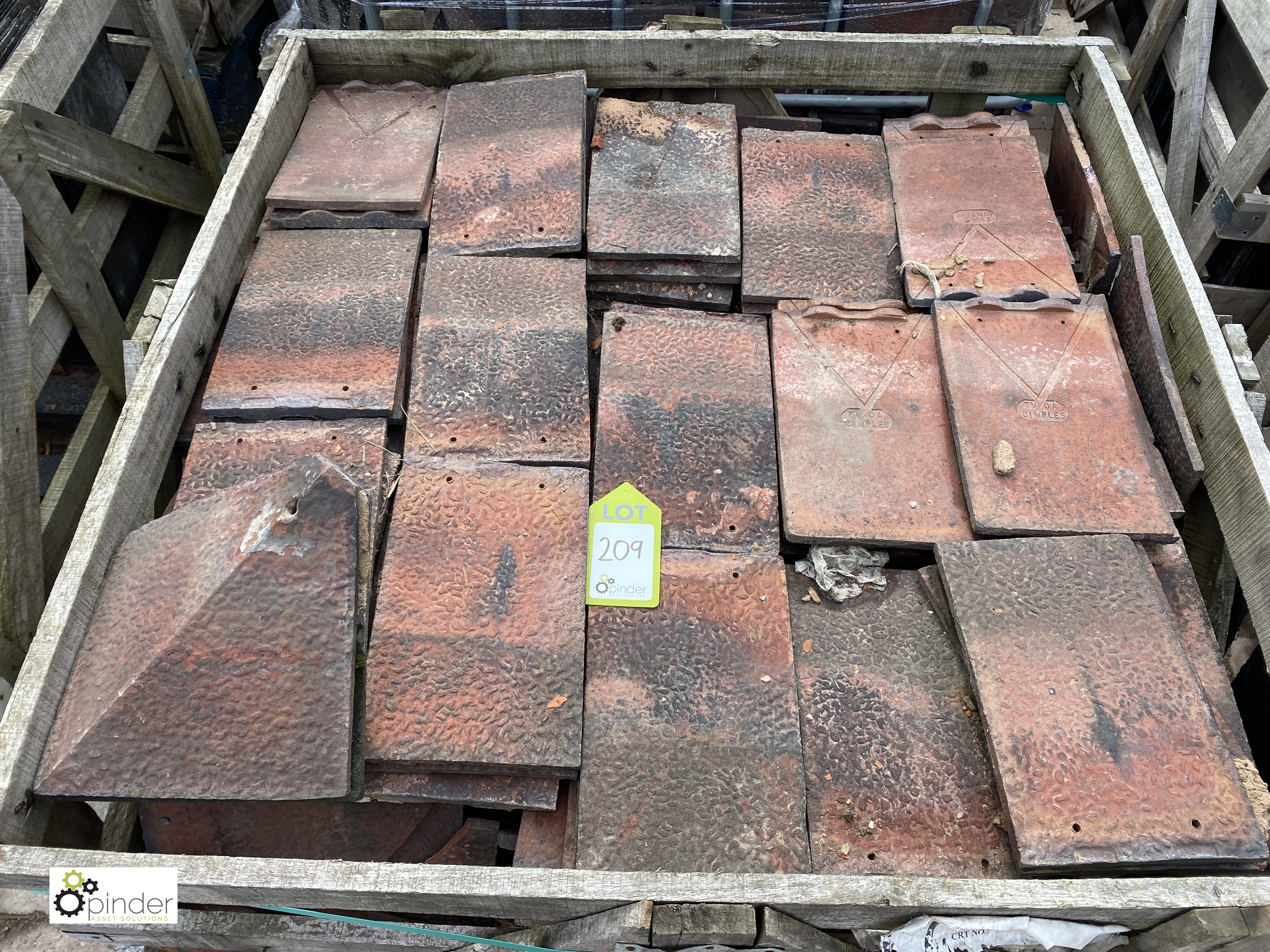 A large quantity reclaimed dimple Rosemary red Roof Tiles, to 7 crates - Image 2 of 10