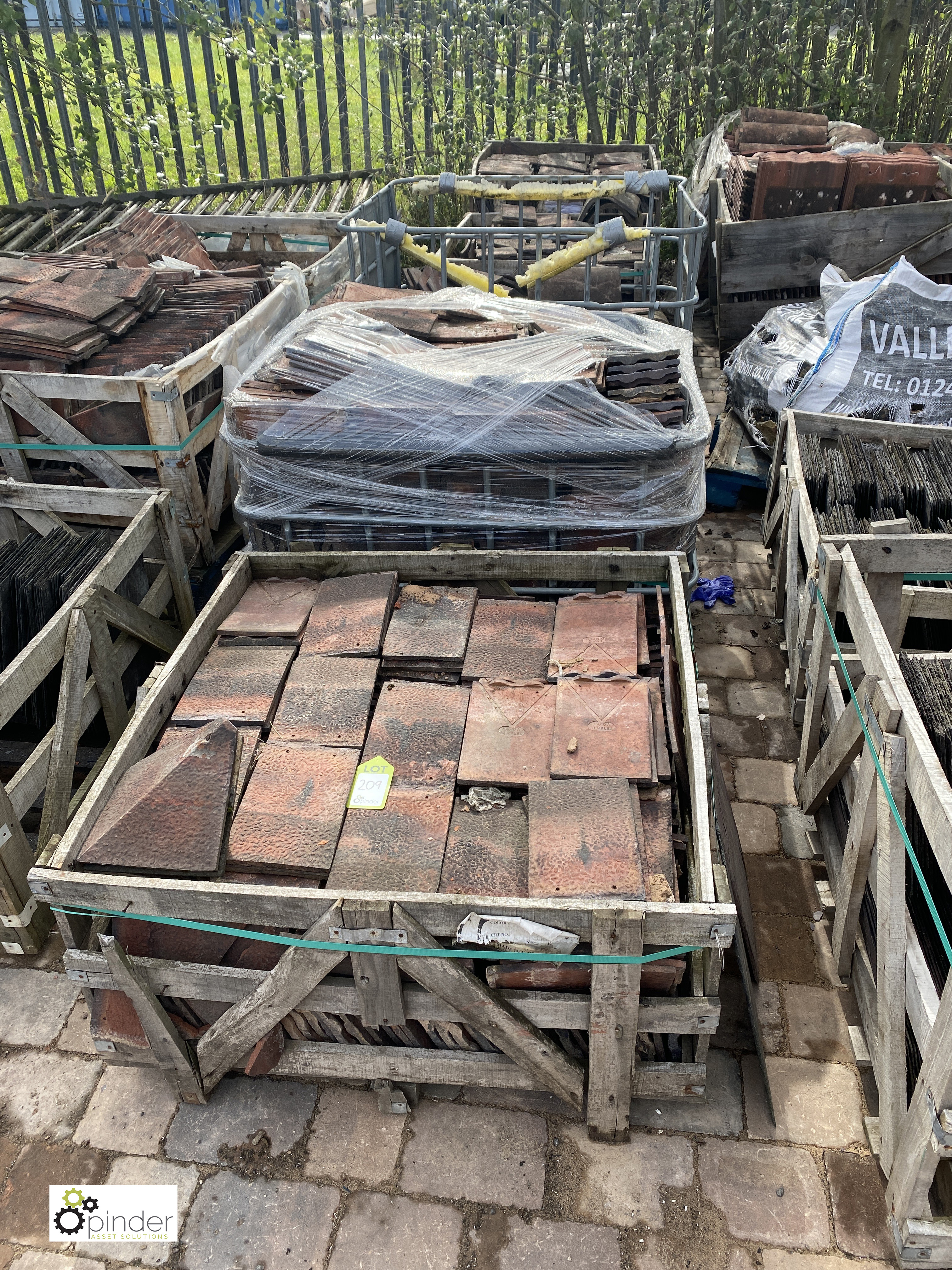 A large quantity reclaimed dimple Rosemary red Roof Tiles, to 7 crates - Image 6 of 10