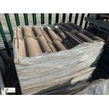 Approx. 85 reclaimed concrete Roof Tiles, 410mm high x 330mm wide