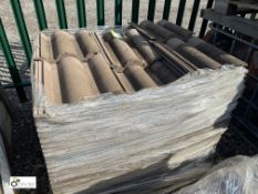 Approx. 85 reclaimed concrete Roof Tiles, 410mm high x 330mm wide