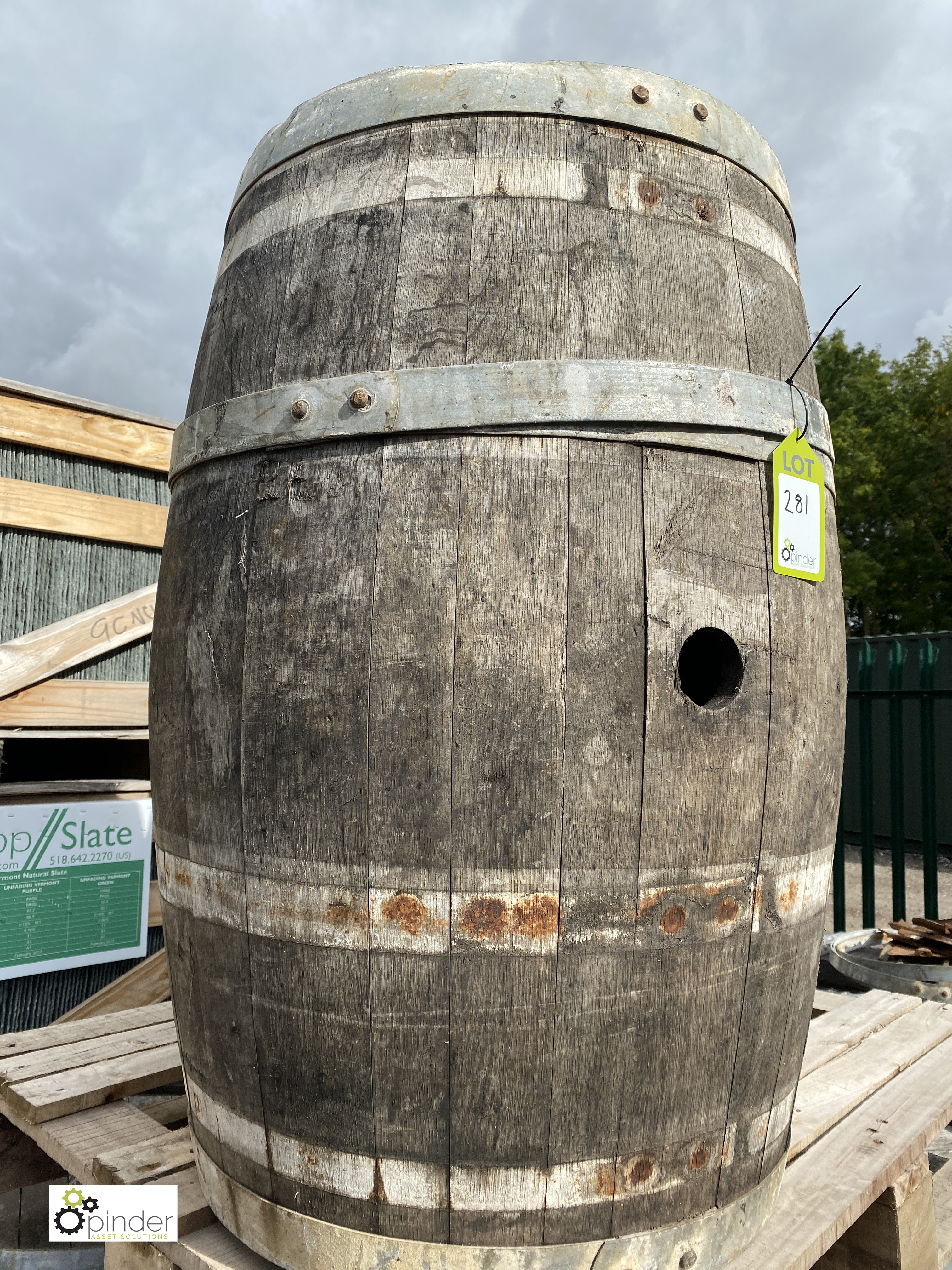 2 reclaimed Whiskey Barrels - Image 3 of 4