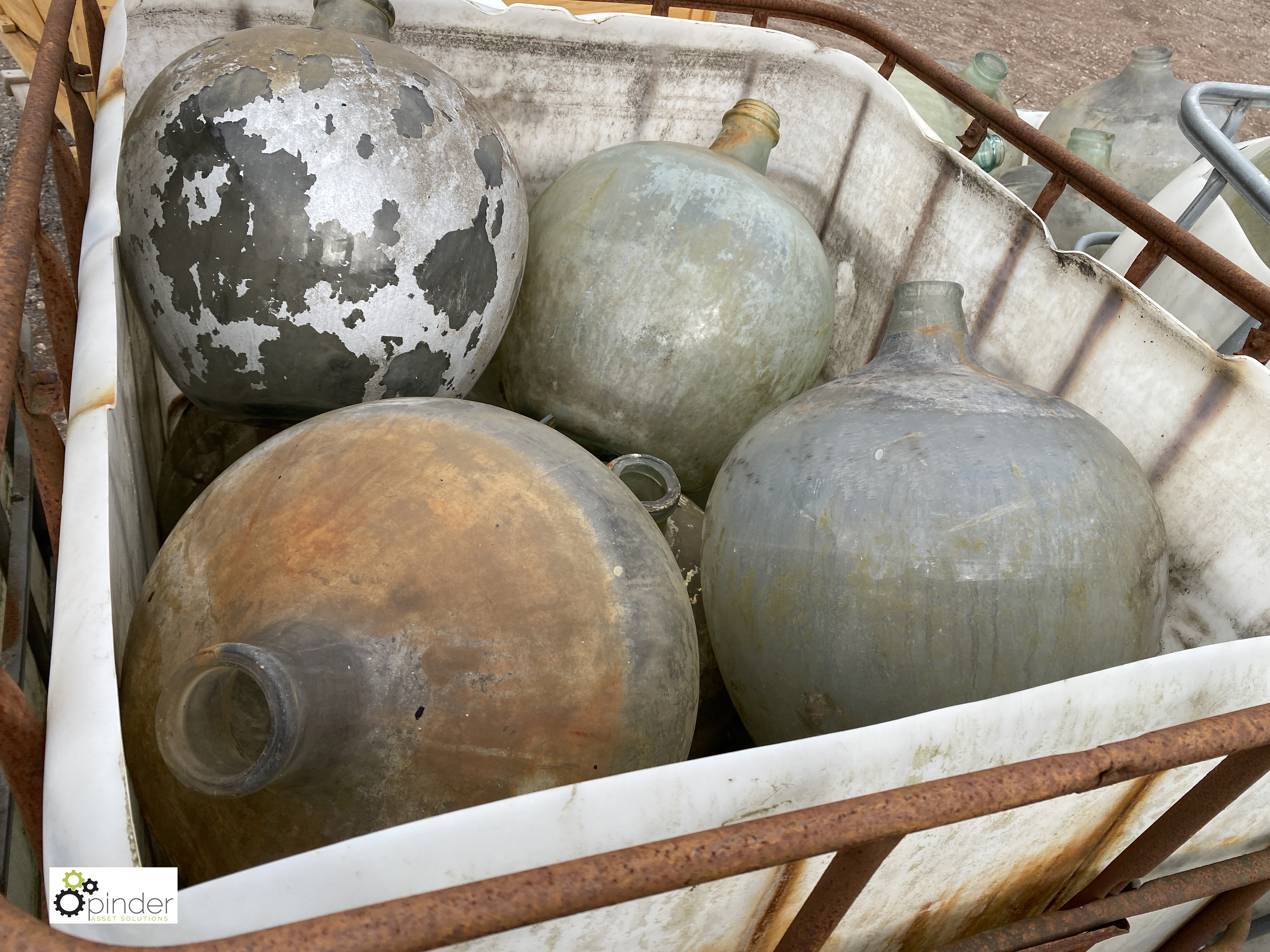 6 glass Carafes Glass Balls, to stillage - Image 4 of 5