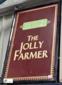 A Public House Sign ‘The Jolly Farmer’, 1220mm high x 770mm wide