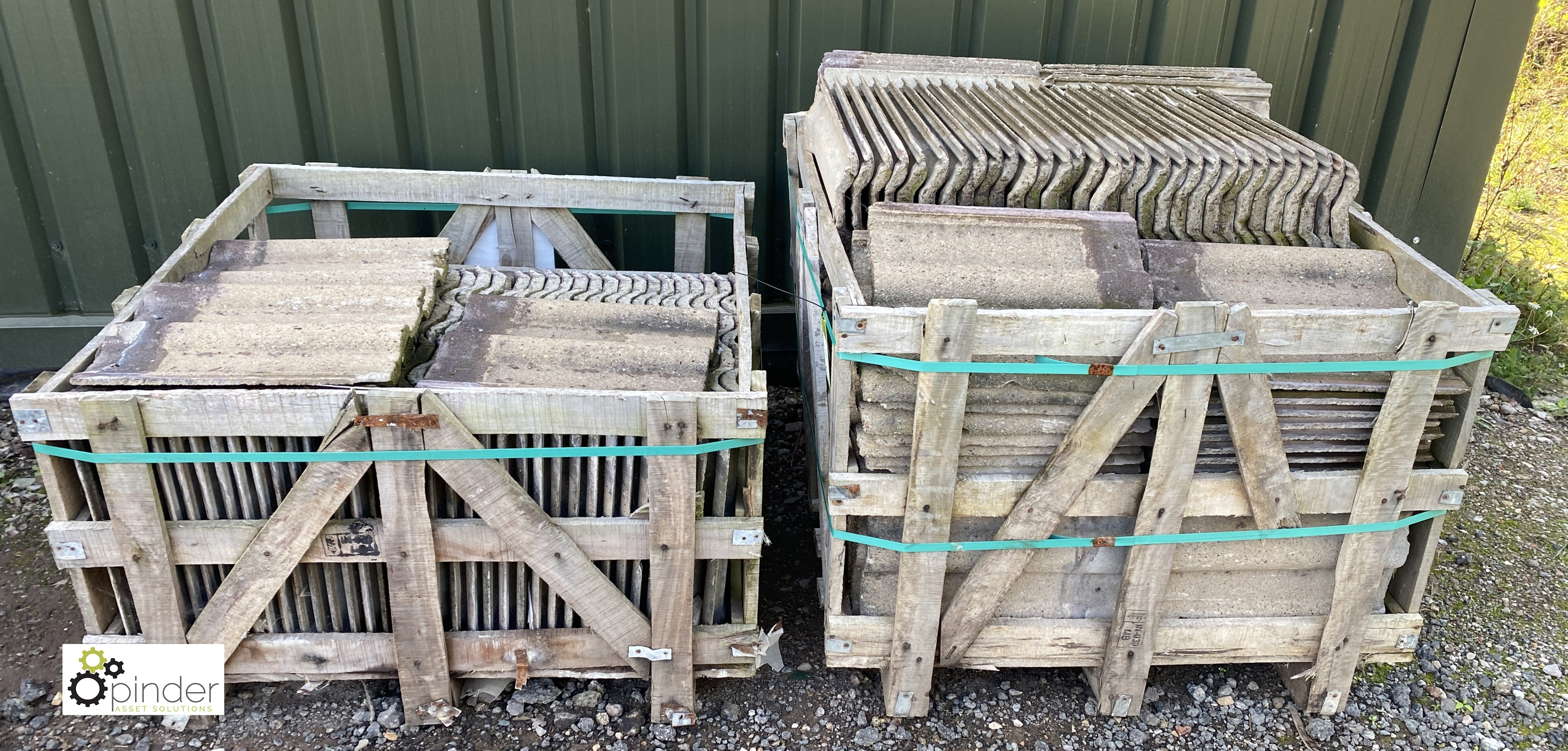 A quantity reclaimed double Roman Roof Tiles, to 2 crates - Image 2 of 9