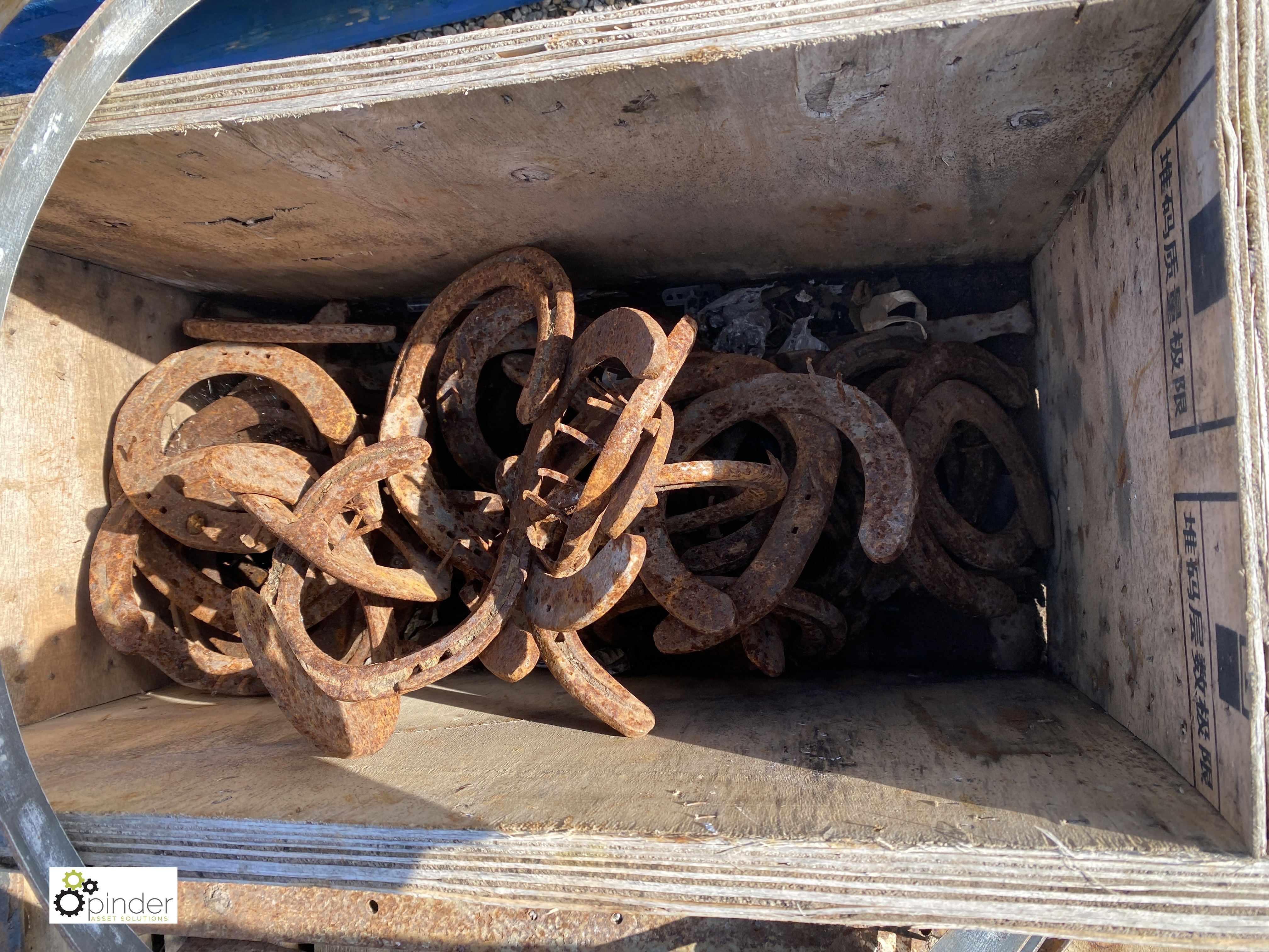 A quantity cast iron Door Straps and box Horseshoes - Image 4 of 8