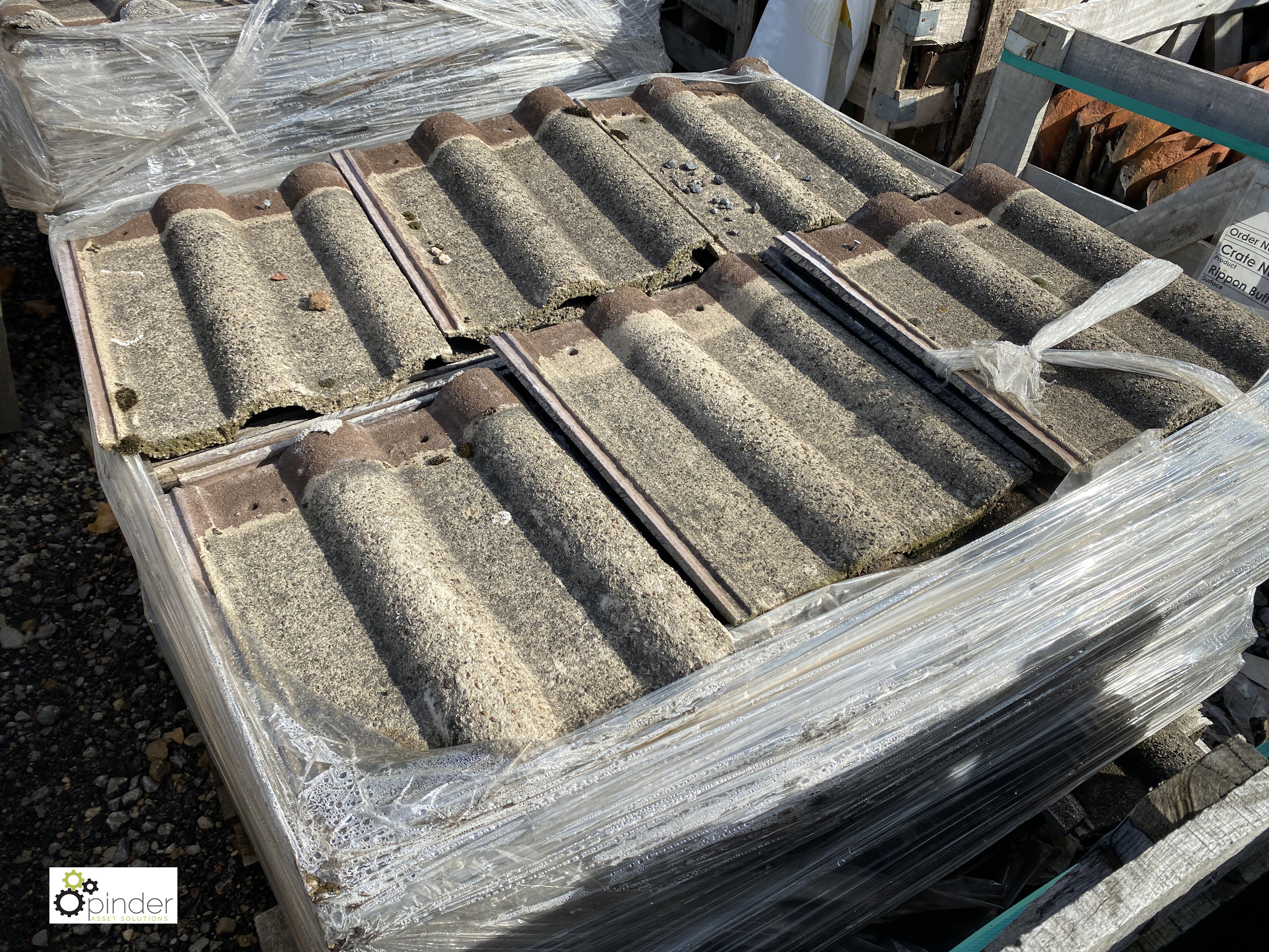 A large quantity reclaimed concrete Roof Tiles, to 3 crates - Image 5 of 7