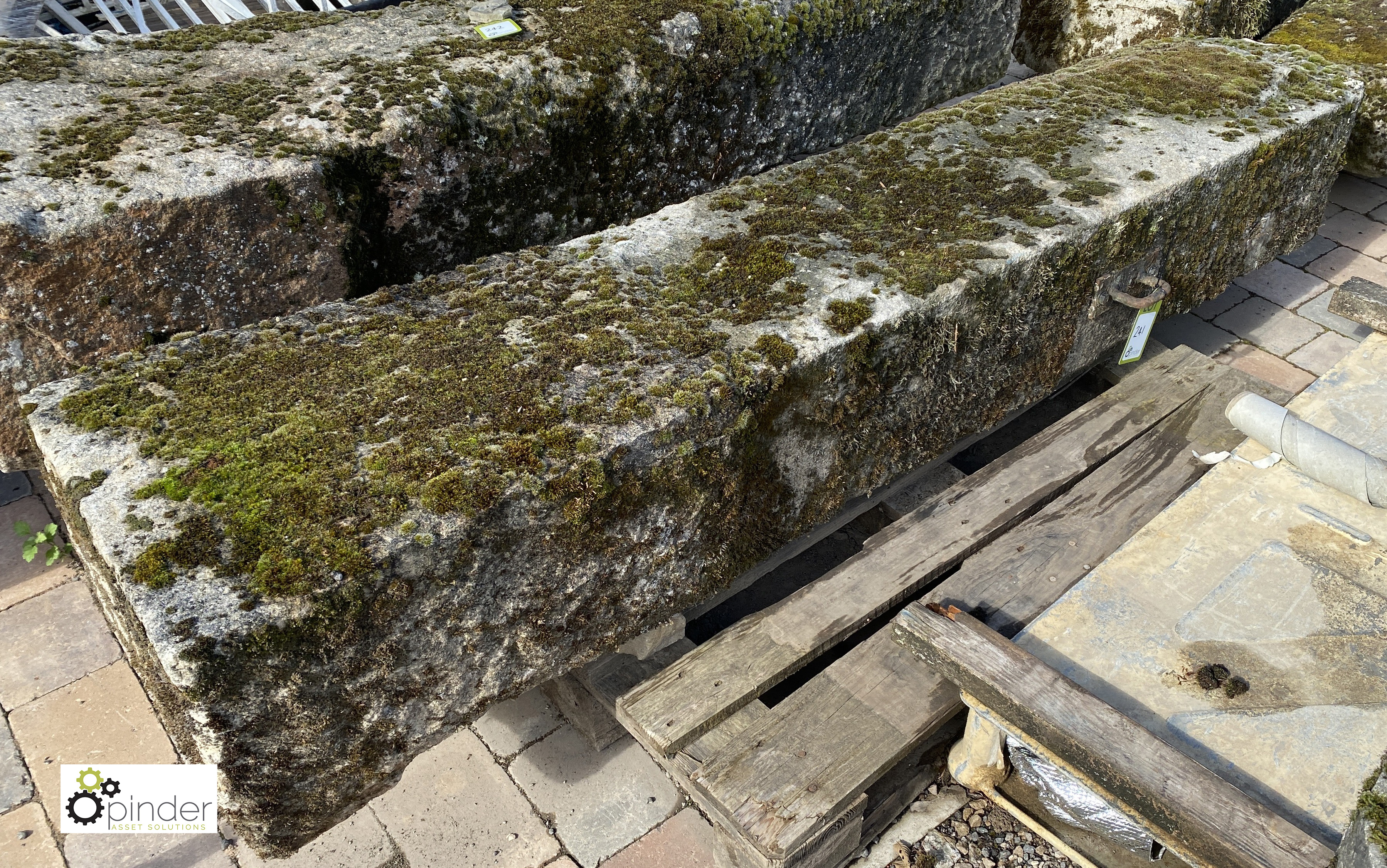 A reclaimed gritstone Gate Post, 2150mm high - Image 2 of 4