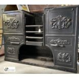 A cast iron Georgian Cooking Range, with oven, 620mm high x 870mm wide x 300mm deep