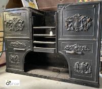 A cast iron Georgian Cooking Range, with oven, 620mm high x 870mm wide x 300mm deep