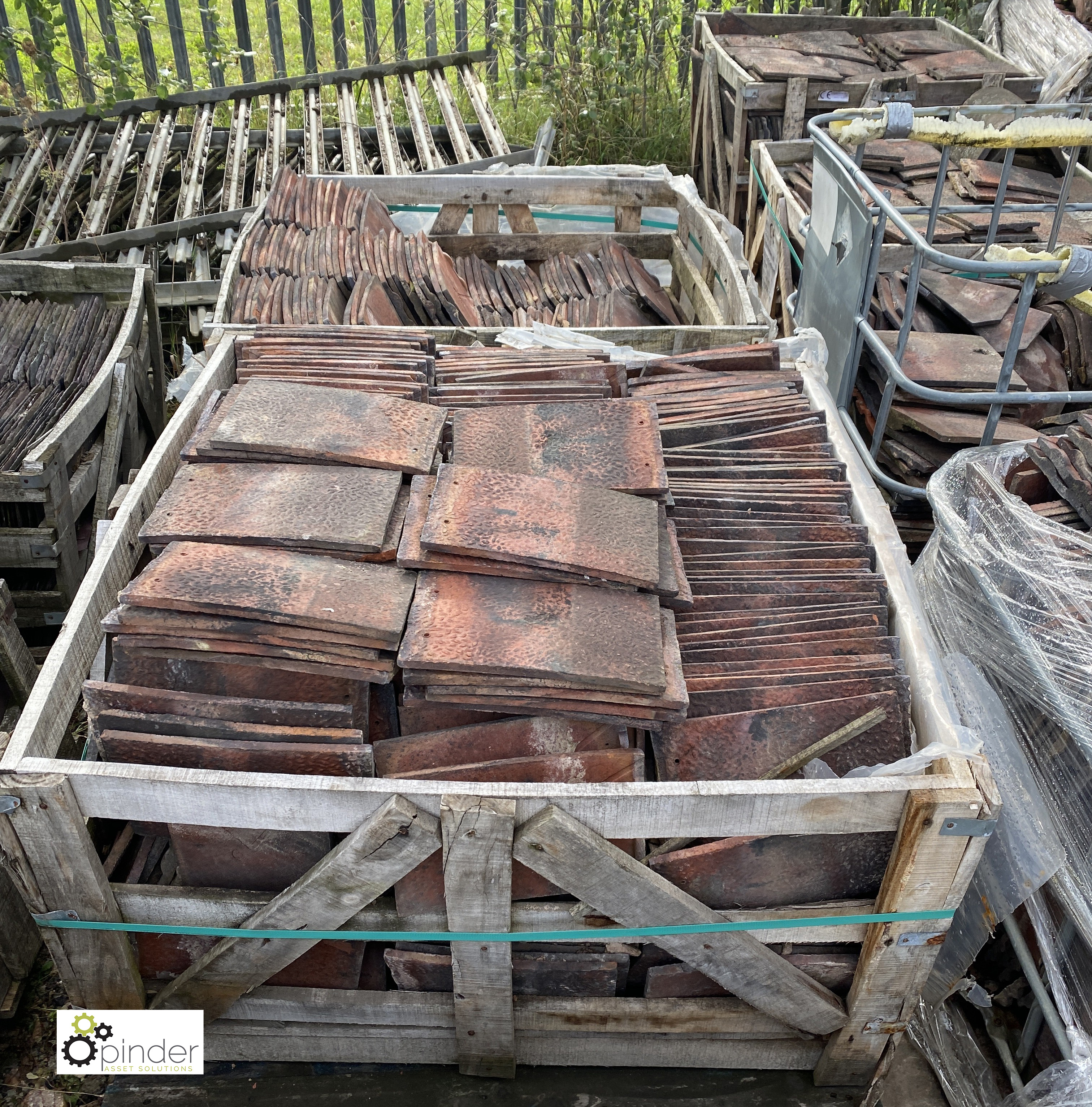 A large quantity reclaimed dimple Rosemary red Roof Tiles, to 7 crates - Image 8 of 10