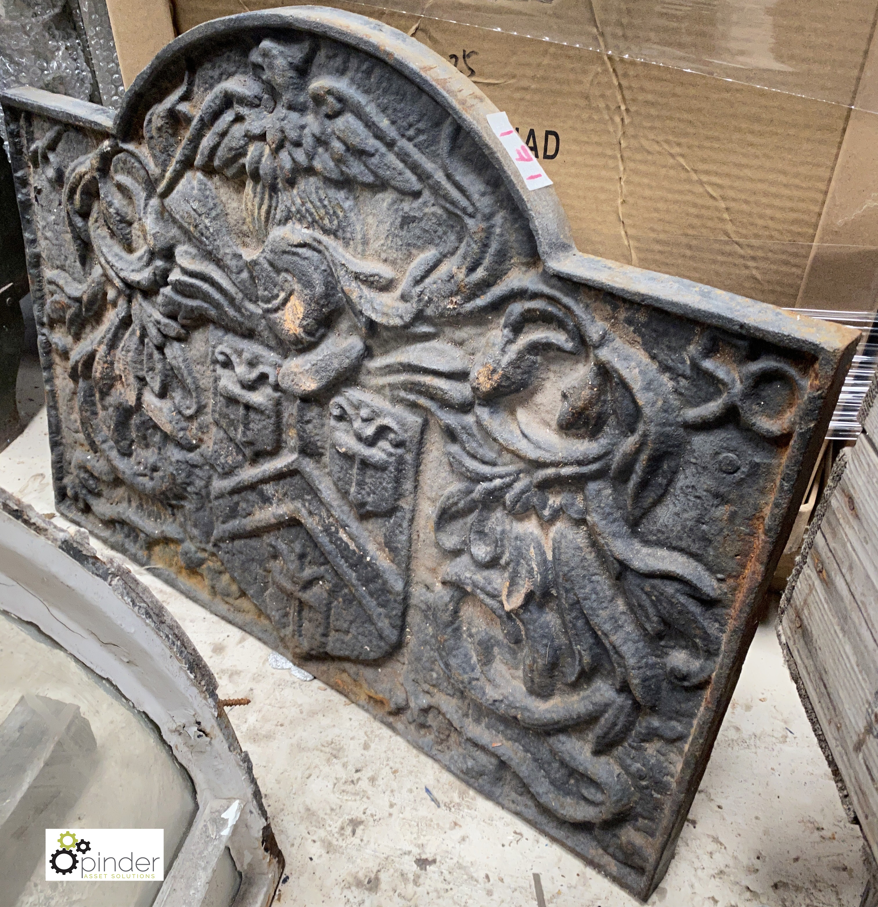 A cast iron Georgian ‘1650’ Fireback, 530mm x 690mm wide - Image 3 of 4