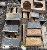 A quantity various reclaimed Rain Hoppers and salt glazed Catch Pots, to pallet