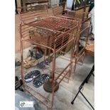 4 copper coloured wire metal Bar Stools, 860mm high, seat height 780mm, seat 400mm wide