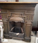 A cast iron Victorian Combination Fireplace, with shelf, 1030mm high x 750mm wide, opening 600mm x
