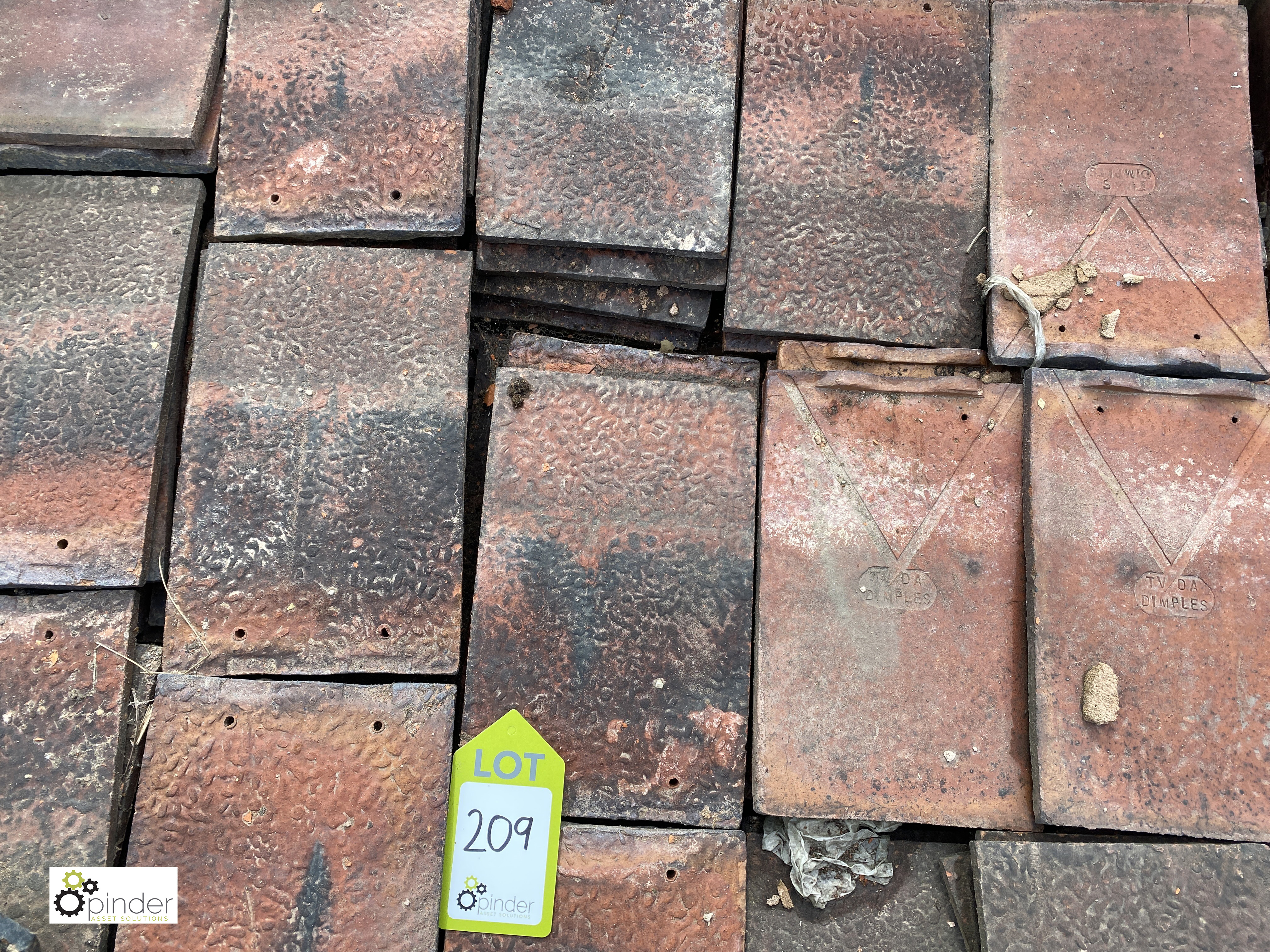 A large quantity reclaimed dimple Rosemary red Roof Tiles, to 7 crates - Image 4 of 10