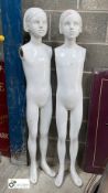 A pair 1950s Child Mannequins, 1400mm high