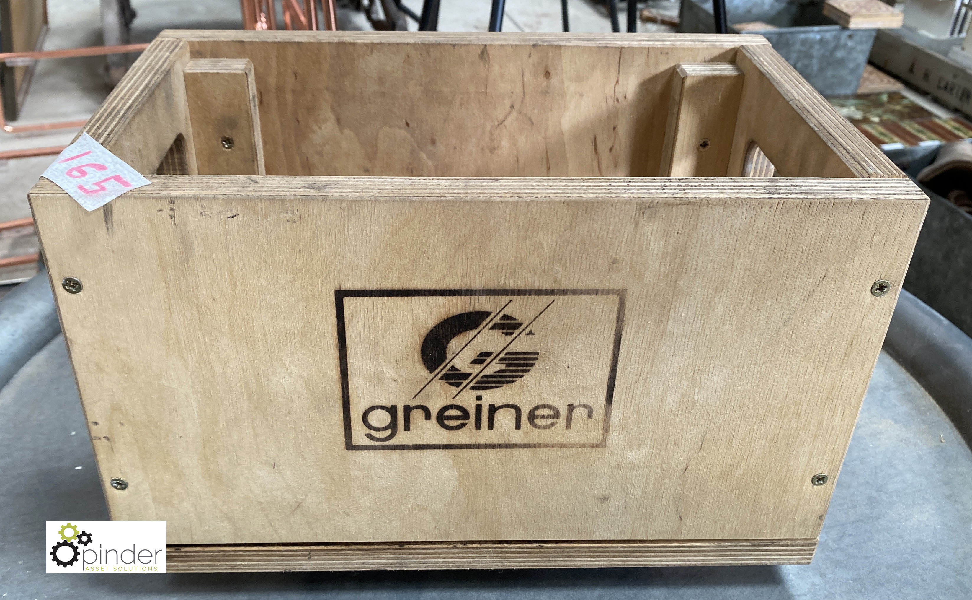 A wooden Storage Crate ‘Greiner’, 210mm high x 310mm long x 190mm deep