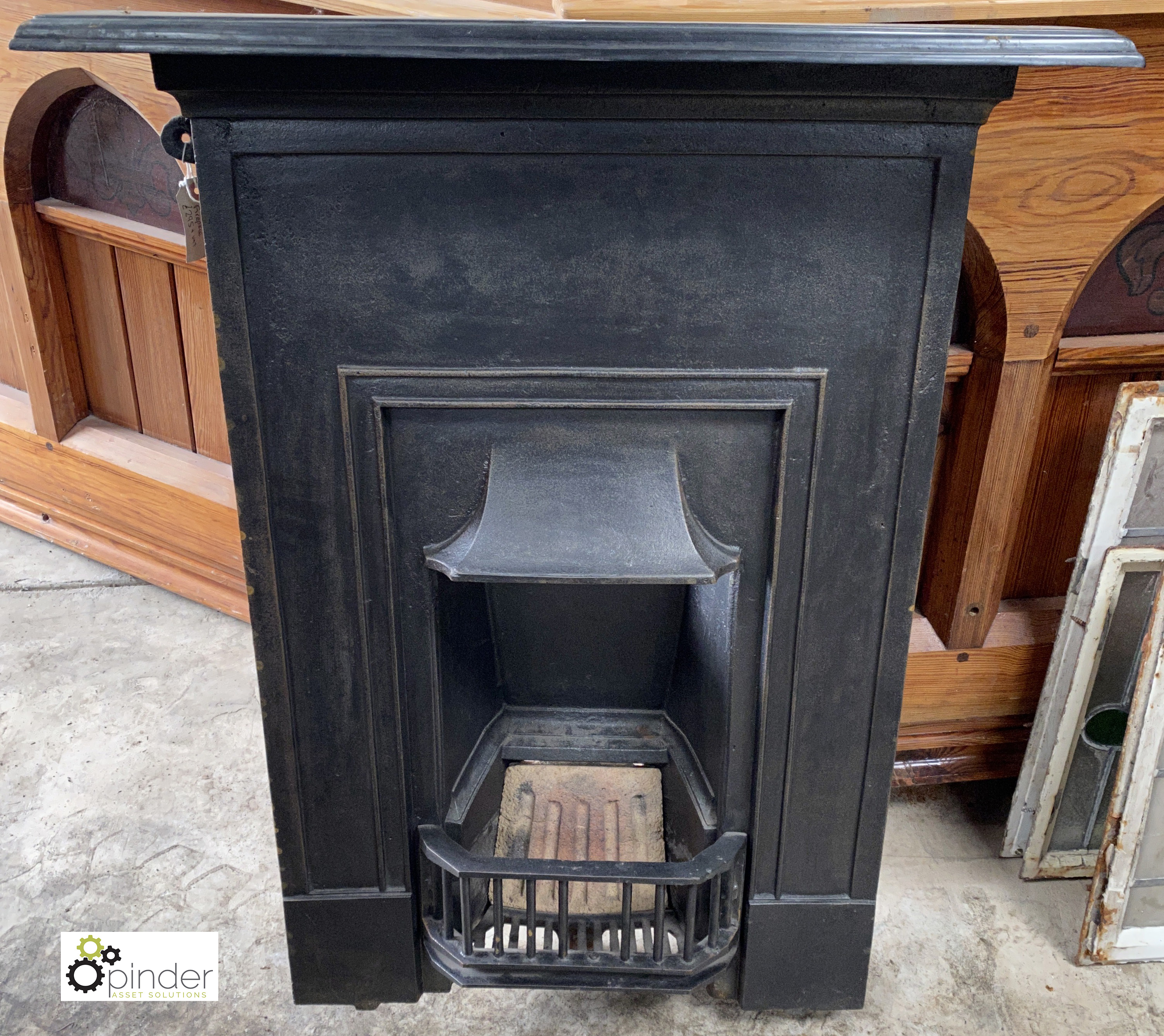 A restored cast iron combination Victorian Bedroom Fireplace, 940mm high x 740mm wide