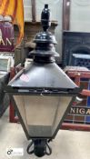 A black Lantern Top, for cast iron lamp post, 640mm high