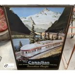 An original hardbacked print on card Travel Agent Advertisement ‘Canadian Pacific – The Canadian’,