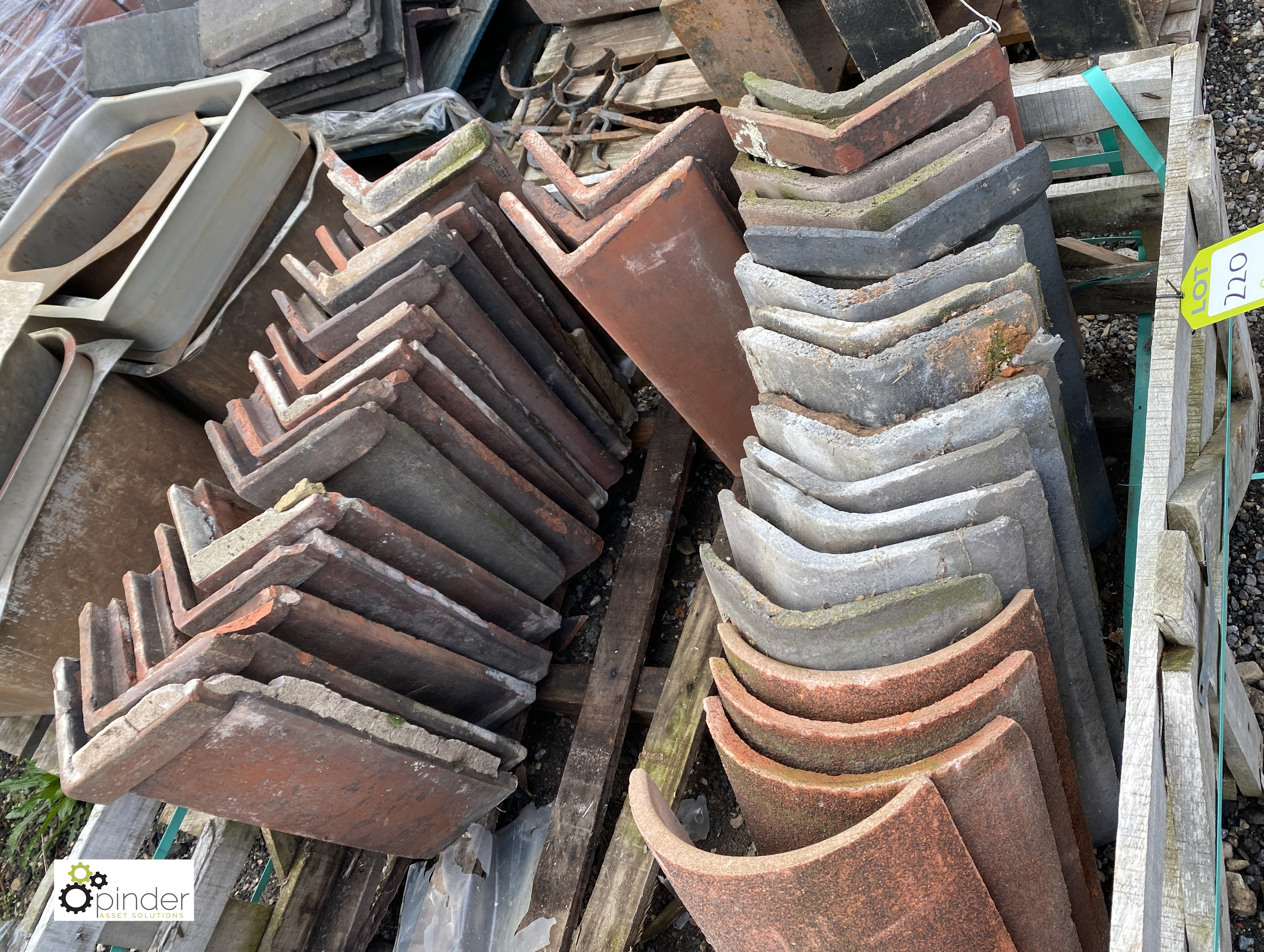 A quantity various reclaimed Roof Ridges, to crate - Image 2 of 5