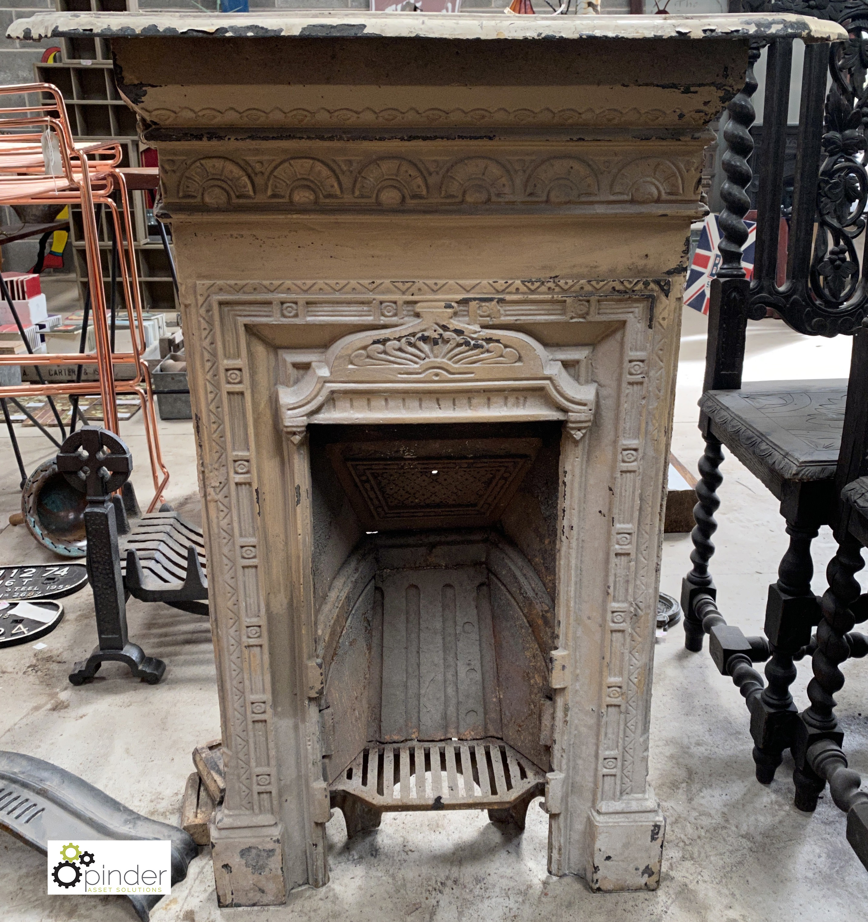 A cast iron combination Victorian Bedroom Fireplace, 910mm high x 670mm wide - Image 2 of 6